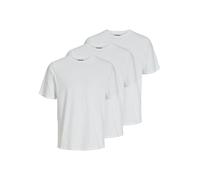 JACK & JONES Herren Jacunder Tee Crew Neck 3 Pack Noos, Weiß, M