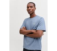 Rundhalsshirt JACK & JONES "JJEARCHIVE GRAPHIC TEE SS O-NECK NOOS", Herren, Gr. M, blau mirage, Jersey, Obermaterial: 100% Baumwolle, bedruckt, relaxed fit normal, Rundhals, Shirts Rundhalsshirt, Baum