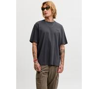 Rundhalsshirt JACK & JONES "JJEARCHIVE GRAPHIC TEE SS O-NECK NOOS", Herren, Gr. S, asphalt, Jersey, Obermaterial: 100% Baumwolle, bedruckt, relaxed fit normal, Rundhals, Shirts Rundhalsshirt, Baumwoll