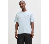 Rundhalsshirt JACK & JONES "JJEARCHIVE GRAPHIC TEE SS O-NECK NOOS", Herren, Gr. XS, celestial blau, Jersey, Obermaterial: 100% Baumwolle, bedruckt, relaxed fit normal, Rundhals, Shirts Rundhalsshirt,