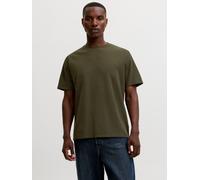 Rundhalsshirt JACK & JONES "JJEAUSTIN TEE SS NOOS", Herren, Gr. M, rosin, Single Jersey, Obermaterial: 58% Polyester, 39% Baumwolle, 3% Elasthan, unifarben, relaxed fit normal, Rundhals, Shirts Rundha