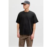 Rundhalsshirt JACK & JONES "JJEHARRISON STRUCTURE TEE SS O-NECK LN", Jungen, Gr. XL, schwarz, Jersey, Obermaterial: 100% Baumwolle, unifarben, Rundhals, Shirts Rundhalsshirt, mit Rundhalsusschnitt (43