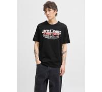 Jack & Jones T-Shirt Jjelogo Rundhals Kurzarm Herren Schwarz Größe M