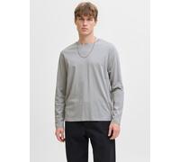 Rundhalsshirt JACK & JONES "JJEORGANIC BASIC TEE LS O-NECK NOOS", Herren, Gr. S, grau (ultimate grau), Jersey, Obermaterial: 100% Baumwolle, unifarben, regular fit hüftbedeckend, Rundhals, Shirts (696