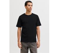 Rundhalsshirt JACK & JONES "JJEORGANIC BASIC TEE SS O-NECK NOOS", Herren, Gr. S, schwarz, Single Jersey, Obermaterial: 100% Baumwolle, unifarben, schmal normal, Rundhals, gerader Abschluss, Shirts Run
