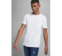 Rundhalsshirt JACK & JONES "JJEORGANIC BASIC TEE SS O-NECK NOOS", Herren, Gr. XXL, weiß, Single Jersey, Obermaterial: 100% Baumwolle, unifarben, schmal normal, Rundhals, gerader Abschluss, Shirts Rund