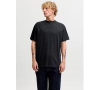 Rundhalsshirt JACK & JONES "JJEORGANIC RELAXED TEE SS O-NECK NOOS", Herren, Gr. M, schwarz, Jersey, Obermaterial: 100% Baumwolle, unifarben, relaxed fit normal, Rundhals, Shirts Rundhalsshirt, Baumwol