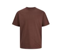 Rundhalsshirt JACK & JONES "JJEORGANIC RELAXED TEE SS O-NECK NOOS", Herren, Gr. S, bitter chocolate, Jersey, Obermaterial: 100% Baumwolle, unifarben, relaxed fit normal, Rundhals, Shirts Rundhalsshirt