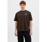 Rundhalsshirt JACK & JONES "JJEURBAN EDGE STUDIO TEE SS O-NECK NOOS", Herren, Gr. S, delicioso detail:2, Jersey, Obermaterial: 100% Baumwolle, bedruckt, weit taillenbedeckt, Rundhals, Shirts Rundhalss