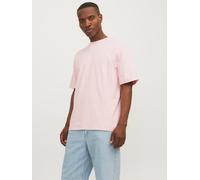 Rundhalsshirt JACK & JONES "JJEURBAN EDGE TEE SS O-NECK NOOS", Herren, Gr. M, rosa (fairy tale), Jersey, Obermaterial: 100% Baumwolle, unifarben, relaxed fit taillenbedeckt, Rundhals, gerader Abschlus