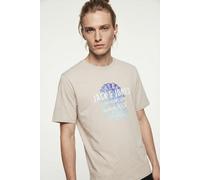 Rundhalsshirt JACK & JONES "JJGRADIENT PRINT TEE SS CREW NECK", Herren, Gr. S, moonbeam, Jersey, Obermaterial: 100% Baumwolle, bedruckt, regular fit normal, Rundhals, Shirts Rundhalsshirt (13016212-S)