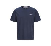 Rundhalsshirt JACK & JONES "JJKYLE TEE SS CREW NECK", Herren, Gr. XL, navy blazer, Jersey, Obermaterial: 100% Baumwolle, normal, Rundhals, Shirts Rundhalsshirt, aus Baumwolle und Jersey, mit geradem A