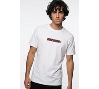 Rundhalsshirt JACK & JONES "JJMUNK TEE SS CREW NECK", Herren, Gr. XXL, weiß (hellweiß), Jersey, Obermaterial: 100% Baumwolle, bedruckt, regular fit normal, Rundhals, Shirts Rundhalsshirt, Baumwolle, r