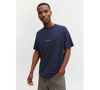 Kurzarmshirt JACK & JONES "JORNORREBRO EMB TEE SS CREW NECK NOOS", Herren, Gr. L, sky captain, Jersey, Obermaterial: 100% Baumwolle, bedruckt, relaxed fit normal, Rundhals, gerader Abschluss, Shirts, 