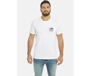 Rundhalsshirt JAN VANDERSTORM "Doppelpack T-Shirt ADEKE", Herren, Gr. XXL, weiß (weiß dunkelblau), Obermaterial: 100% Baumwolle CO., Shirts Rundhalsshirt (57189667-XXL) weiß dunkelblau