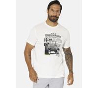 Rundhalsshirt JAN VANDERSTORM "Doppelpack T-Shirt ATLE", Herren, Gr. 7XL, weiß (weiß schwarz), Obermaterial: 100% Baumwolle CO., Shirts Rundhalsshirt (93339442-7XL) weiß schwarz