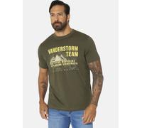 Rundhalsshirt JAN VANDERSTORM "T-Shirt BALVAR", Herren, Gr. XXL, grün (oliv), Obermaterial: 100% Baumwolle CO., Shirts Rundhalsshirt (53469922-XXL) oliv