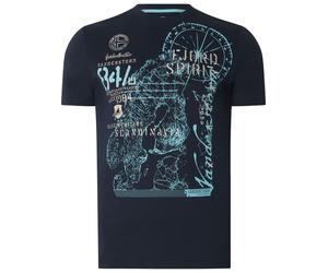 Rundhalsshirt JAN VANDERSTORM "T-Shirt DOMINIK", Herren, Gr. 4XL, blau (dunkelblau), Obermaterial: 100% Baumwolle CO., Shirts Rundhalsshirt (67538623-4XL) dunkelblau