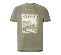Rundhalsshirt JAN VANDERSTORM "T-Shirt RASIK", Herren, Gr. 5XL, grün (oliv), Obermaterial: 60% Baumwolle CO. 40% Polyester COOLMAX PES(Coolmax)., Shirts Rundhalsshirt (28494044-5XL) oliv