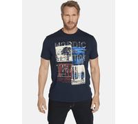 Rundhalsshirt JAN VANDERSTORM "T-Shirt TANDRUP", Herren, Gr. 6XL, blau (dunkelblau), Obermaterial: 100% Baumwolle CO., comfort fit normal, Rundhals, Shirts Rundhalsshirt (45940255-6XL) dunkelblau