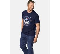 Rundhalsshirt JAN VANDERSTORM "T-Shirt TERNO", Herren, Gr. 7XL, blau (dunkelblau), Obermaterial: 100% Baumwolle CO., comfort fit normal, Rundhals, Shirts Rundhalsshirt (53414731-7XL) dunkelblau
