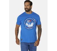 Rundhalsshirt JAN VANDERSTORM "T-Shirt TERNO", Herren, Gr. XL, blau, Obermaterial: 100% Baumwolle CO., Shirts Rundhalsshirt (23948244-XL) blau