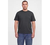 Rundhalsshirt "JJEARCHIVE GRAPHIC TEE SS O-NECK PLS", Herren, Gr. 4XL, schwarz (asphalt), Jersey, Obermaterial: 100% Baumwolle, JACK & JONES PLUSSIZE, bedruckt, regular fit normal, Rundhals, Shirts Ru
