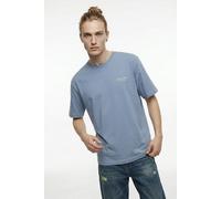 Rundhalsshirt "JJEARCHIVE GRAPHIC TEE SS O-NECK PLS", Herren, Gr. 5XL, blau mirage, Jersey, Obermaterial: 100% Baumwolle, JACK & JONES PLUSSIZE, bedruckt, regular fit normal, Rundhals, Shirts Rundhals