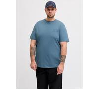 Rundhalsshirt "JJECORP LOGO TEE SS O-NECK NOOS PLS", Herren, Gr. 4XL, blau mirage, Single Jersey, Obermaterial: 100% Baumwolle, JACK & JONES PLUSSIZE, bedruckt, Basic, regular fit normal, Rundhals, ge