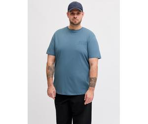 Rundhalsshirt "JJECORP LOGO TEE SS O-NECK NOOS PLS", Herren, Gr. 5XL, blau (blau mirage), Single Jersey, Obermaterial: 100% Baumwolle, JACK & JONES PLUSSIZE, bedruckt, Basic, regular fit normal, Rundh