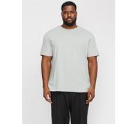 Rundhalsshirt "JJEORGANIC BASIC TEE SS O-NECK NOOS PLS", Herren, Gr. 5XL, grau (puritan gray), Jersey, Obermaterial: 100% Baumwolle, JACK & JONES PLUSSIZE, unifarben, slim fit taillenbedeckt, Rundhals