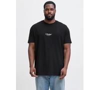 Rundhalsshirt "JJESOHO TEE SS CREW NECK NOOS PLS", Herren, Gr. 5XL, schwarz, Jersey, Obermaterial: 100% Baumwolle, JACK & JONES PLUSSIZE, bedruckt, regular fit normal, Rundhals, Shirts Rundhalsshirt, 