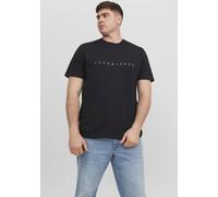 Rundhalsshirt "JJESTAR JJ TEE SS NOOS PLS", Herren, Gr. 3XL, schwarz, Single Jersey, Obermaterial: 100% Baumwolle, JACK & JONES PLUSSIZE, bedruckt, regular fit normal, Rundhals, gerader Abschluss, Shi