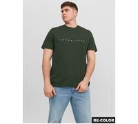 Rundhalsshirt "JJESTAR JJ TEE SS NOOS PLS", Damen, Gr. 5XL, duffel bag, Single Jersey, Obermaterial: 100% Baumwolle, JACK & JONES PLUSSIZE, bedruckt, regular fit normal, Rundhals, gerader Abschluss, S