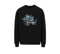 Rundhalsshirt JUST RHYSE "Just Rhyse Just Rhyse Firework Pullover", Herren, Gr. L, blk, blu, 100% Baumwolle, bedruckt, normal, Rundhals, Shirts Rundhalsshirt (91041858-L)