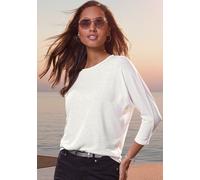 LASCANA Rundhalsshirt Damen creme Gr.44/46