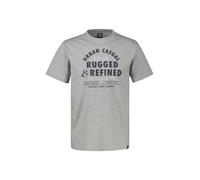 Rundhalsshirt LERROS "Baumwoll-T-Shirt mit lässigem Logo-Print in großen Größen", Herren, Gr. 6XL, platinum grau melange, 100% Baumwolle, Rundhals, Shirts Rundhalsshirt (54370142-6XL) platinum grau me