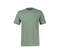 Rundhalsshirt LERROS "Sommerliches T-Shirt mit O-Neck in großen Größen", Herren, Gr. 5XL, grün (basil grün), Shirts Rundhalsshirt (88743755-5XL) basil grün