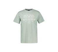 Rundhalsshirt LERROS "T-Shirt aus reiner Baumwolle mit Slogan-Print, große Größen", Herren, Gr. 5XL, bay grün, 100% Baumwolle, Rundhals, Shirts Rundhalsshirt (34420119-5XL) bay grün