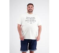 LERROS T-Shirt aus reiner Baumwolle mit Slogan-Print, große Größen - Broken White 5XL