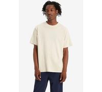 Rundhalsshirt LEVI'S "LE RED TAB VINTAGE TEE", Herren, Gr. S, grau (fog garment dye fog), Jersey, Obermaterial: 100% Baumwolle, relaxed fit hüftbedeckend, Rundhals, eingesetzt abgesteppt, Shirts Rundh