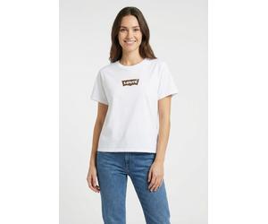 Rundhalsshirt LEVI'S PLUS "LSE_ PL PERFECT TEE", Damen, Gr. 4XL (58/62), lse_batwing leopard, Single Jersey, Obermaterial: 100% Baumwolle, bedruckt, Basic, Rundhals, Shirts Rundhalsshirt, aus Baumwoll