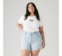 Rundhalsshirt LEVI'S PLUS "LSE_ PL PERFECT TEE", Damen, Gr. XXL (50/52), lse_batwing leopard, Single Jersey, Obermaterial: 100% Baumwolle, bedruckt, Basic, Rundhals, Shirts, aus Baumwolle (49291036-XX