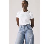 Rundhalsshirt LEVI'S "THE PERFECT TEE", Damen, Gr. M (38), rhinestone sporty levis hellweiß, Jersey, Obermaterial: 100% Baumwolle, bedruckt, figurbetont hüftlang, Rundhals, Shirts Rundhalsshirt, mit L