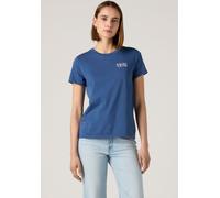 Rundhalsshirt LEVI'S "THE PERFECT TEE", Damen, Gr. XS, blau (lse the perfect tee lse_bw mini flowers true navy), Jersey, Obermaterial: 100% Baumwolle, figurbetont hüftlang, Rundhals, Shirts Rundhalssh