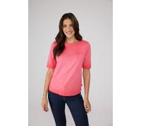 Rundhalsshirt LIEBLINGSSTÜCK "CandiceEP", Damen, Gr. 4XL (48), rot (bright rot), Jersey, Obermaterial: 95% Baumwolle, 5% Elasthan, unifarben, regular fit taillenbedeckt, Rundhals, Shirts Rundhalsshirt