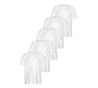 Rundhalsshirt MAN'S WORLD, Herren, Gr. M (48/50), weiß, Single Jersey, Obermaterial: 100% Baumwolle, unifarben, Basic, regular fit, Rundhals, Shirts Rundhalsshirt, Kurzarm, Regular Fit, unifarben, Run