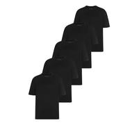 Rundhalsshirt MAN'S WORLD, Herren, Gr. XL (56/58), schwarz, Single Jersey, Obermaterial: 100% Baumwolle, unifarben, Basic, regular fit, Rundhals, Shirts Rundhalsshirt, Kurzarm, Regular Fit, unifarben,
