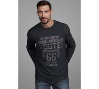 Rundhalsshirt MAN'S WORLD "Neue Kollektion", Herren, Gr. 3XL, schwarz, Single Jersey, Obermaterial: 100% Baumwolle, bedruckt, regular fit, Rundhals, Bündchen, Shirts Rundhalsshirt, mit Bündchen (95540
