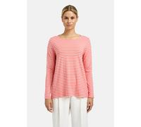 Rundhalsshirt MILANO ITALY, Damen, Gr. L, rot, Single Jersey, Material: 75% Viskose, 20% Polyester, 5% Elasthan, gestreift, regular fit normal, Rundhals, eingesetzt gerader Abschluss, Shirts Rundhalss